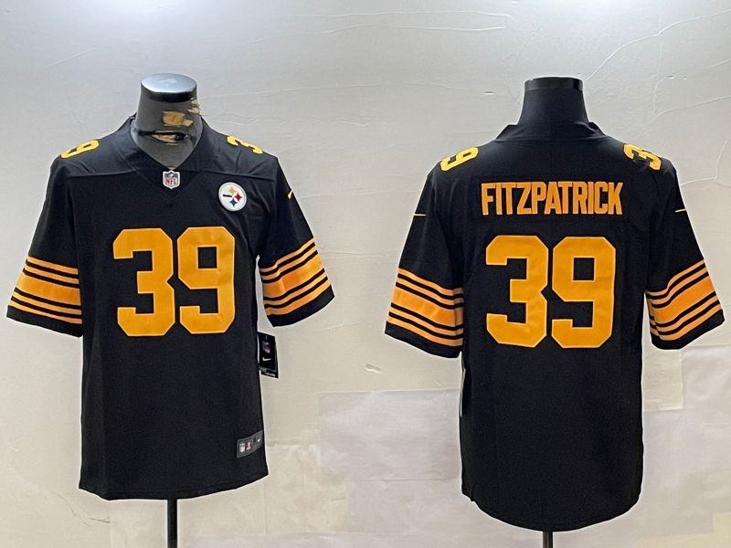 Men Pittsburgh Steelers #39 Fitzpatrick Black 2024 Nike Limited NFL Jersey style 1->tennessee titans->NFL Jersey